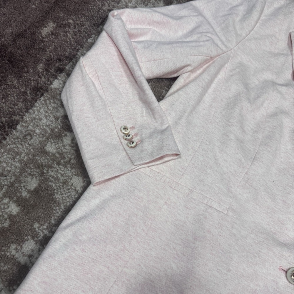 Talbots Blazer Cotton Modal Blend Light Pink 2 Button Jacket Plus Size 20 NEW - Picture 3 of 11